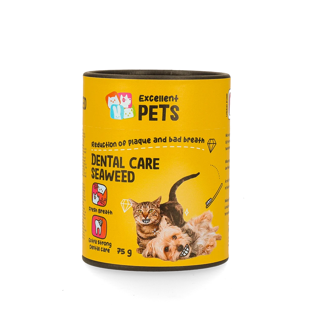 Supliment dentar pentru câini și pisici, 75 g – Excellent Pets Dental Care Seaweed - imagine 1