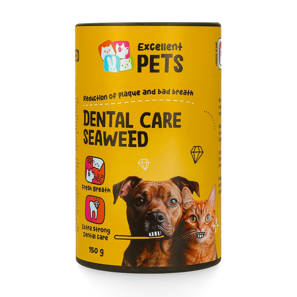 Supliment pentru dinți pentru câini și pisici, 150 g – Excellent Pets Dental Care Seaweed - imagine 1