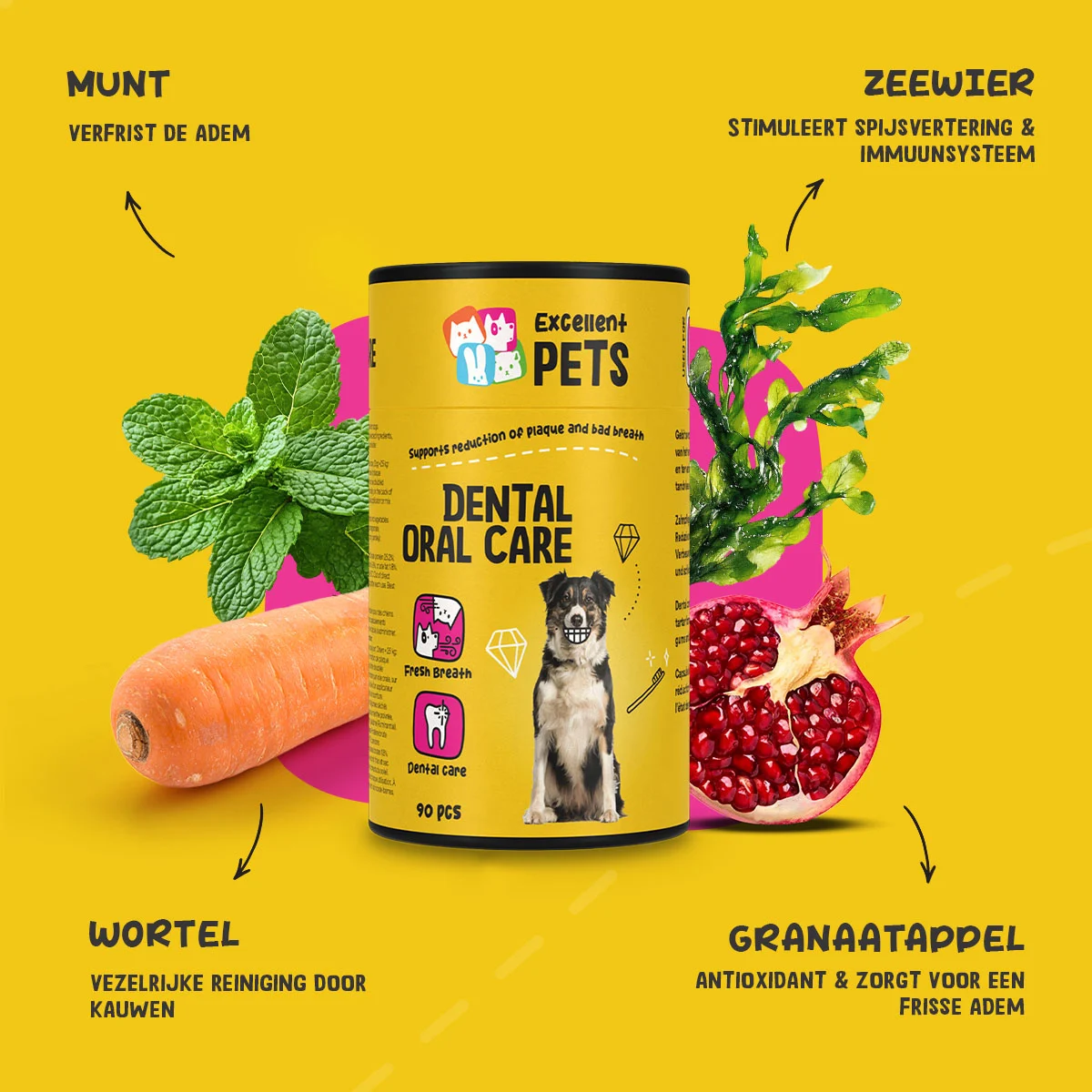 Capsule pentru igiena dentară a câinilor, 90 de bucăți – Excellent Pets Dental Oral Care Capsules - imagine 6