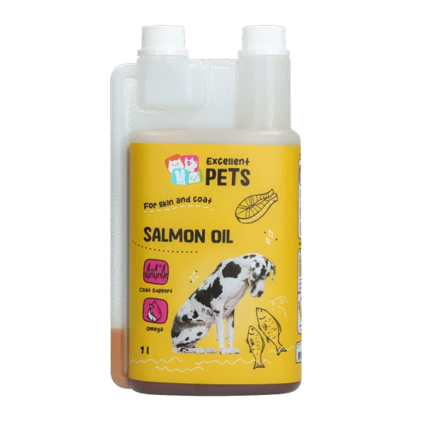 Ulei de somon pentru câini cu Omega 3 și 6, 1000 ml – Excellent Pets Dog Salmon Oil