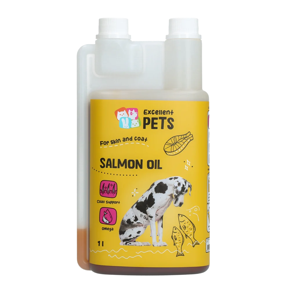 Ulei de somon pentru câini cu Omega 3 și 6, 1000 ml – Excellent Pets Dog Salmon Oil - imagine 1