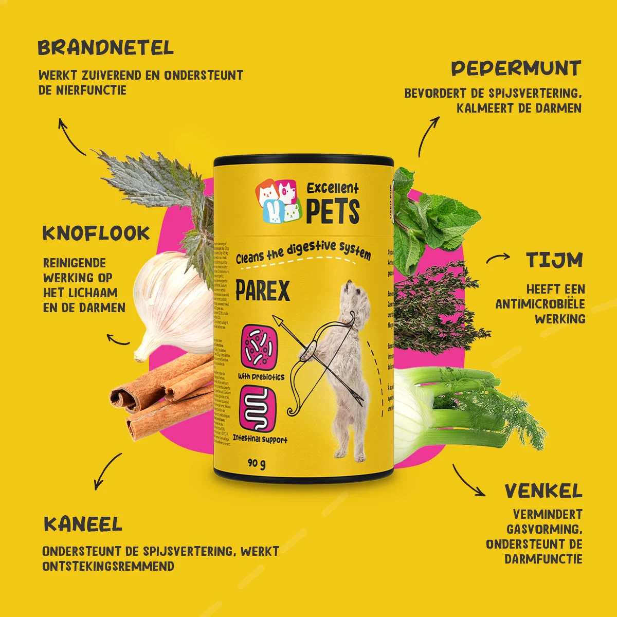 Supliment pentru câini cu prebiotice, sub formă de crochete, 90 g – Excellent Pets Dog Parex - imagine 5