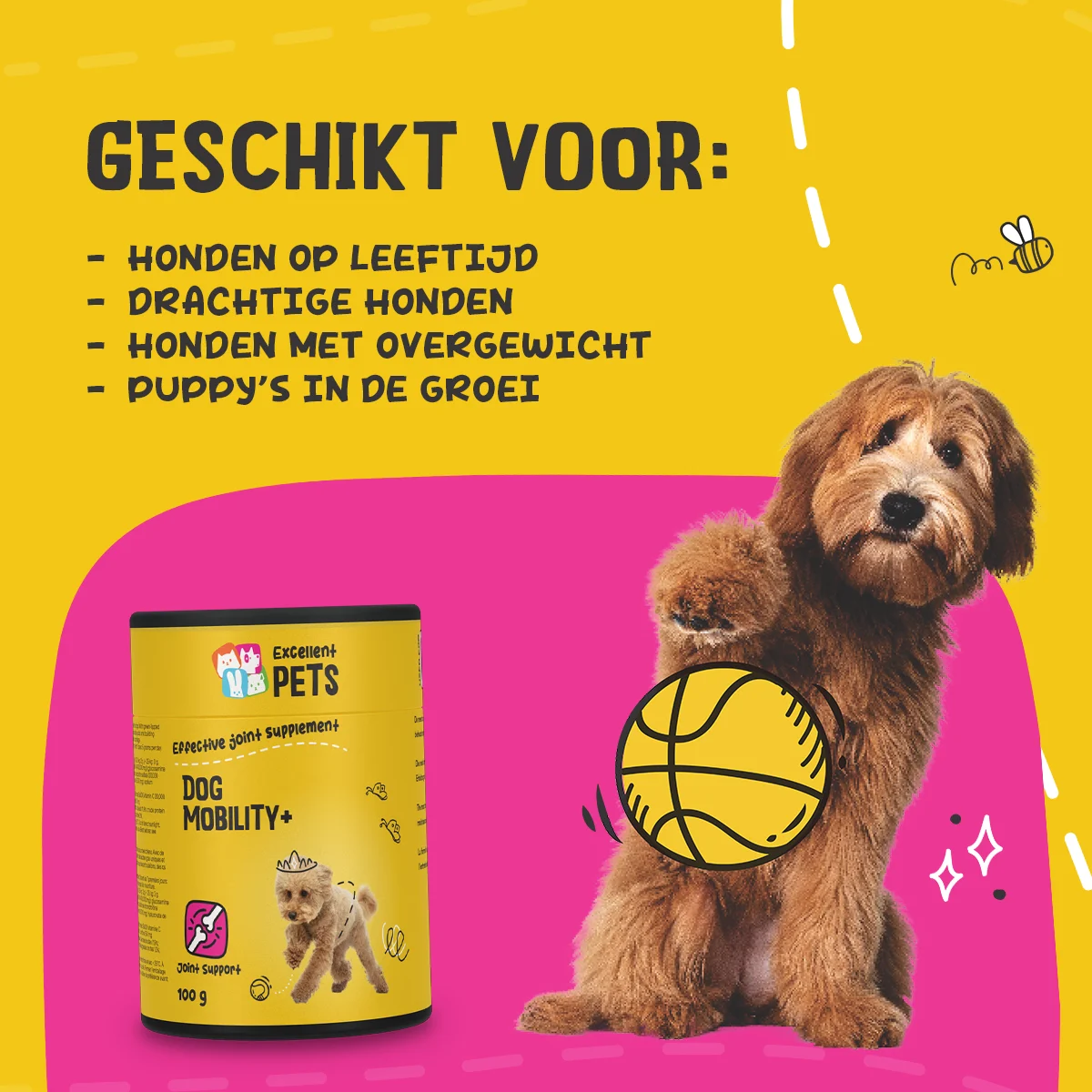 Supliment pentru articulațiile câinilor, pudră, 750 g – Excellent Pets Dog Mobility+ - imagine 6