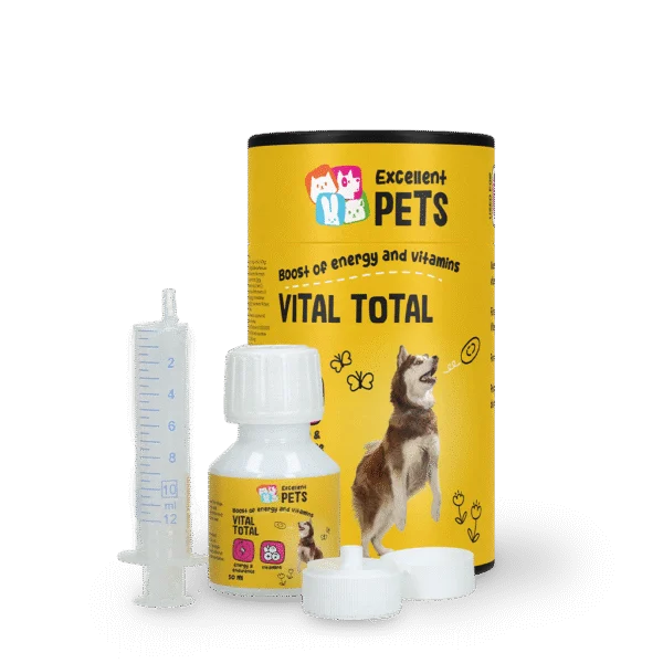 Supliment lichid cu vitamine pentru câini, 50 ml – Excellent Pets Vital Total
