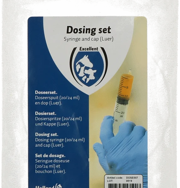 Set de dozare cu seringă dozatoare 20/24 ml și capac Luer