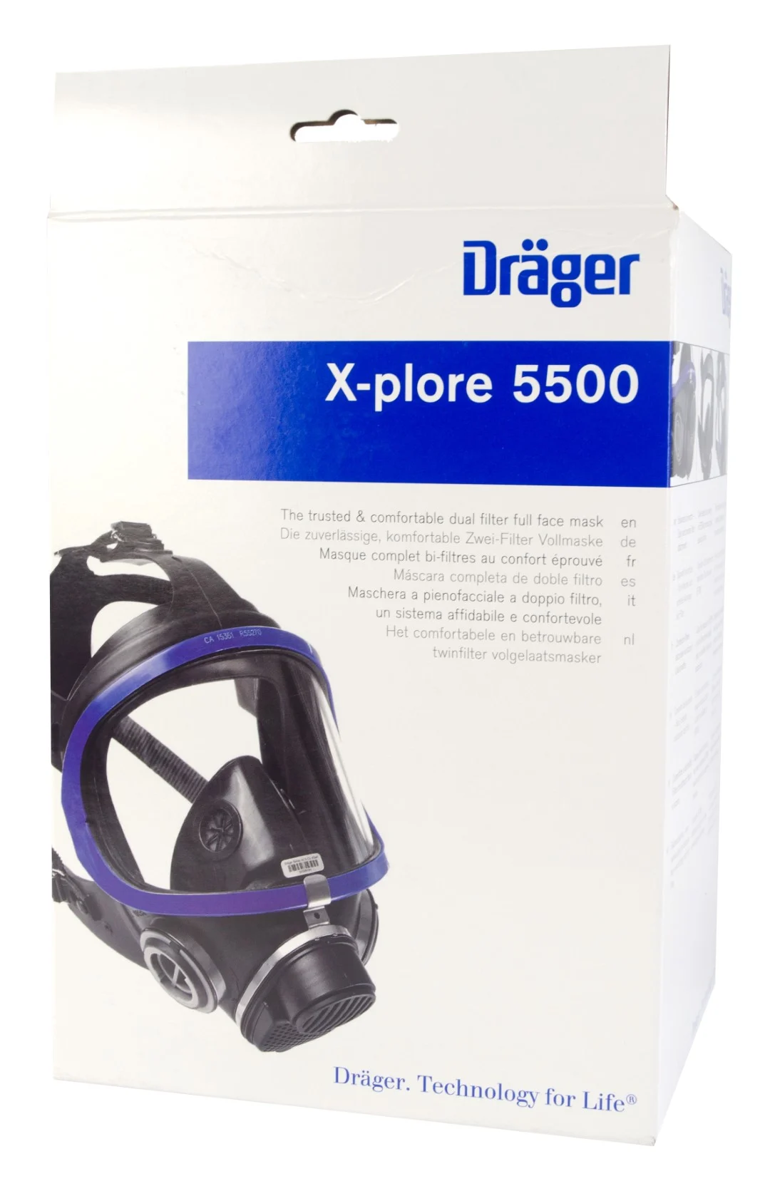 Mască integrală cu racord tip baionetă pentru două filtre, fără filtre – Dräger X-plore 5500 - imagine 3