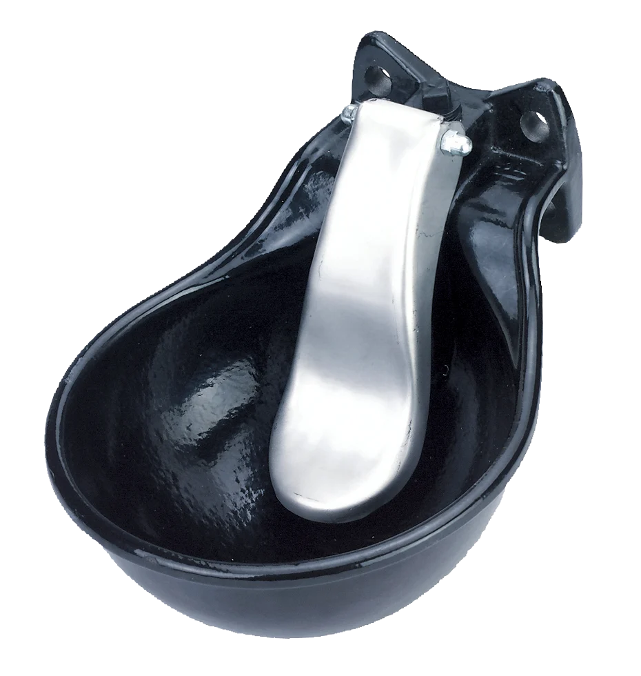 Adăpătoare cu clapetă din oțel inoxidabil pentru cai și bovine, metal emailat - imagine 1