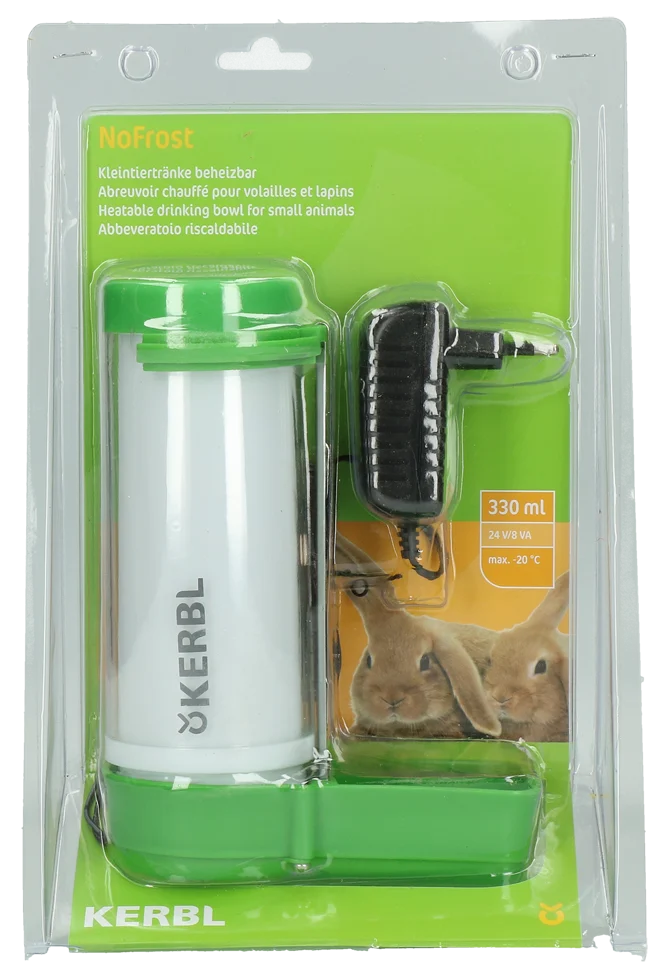 Adăpătoare încălzită pentru animale mici, 330 ml, 8 W – Kerbl NoFrost