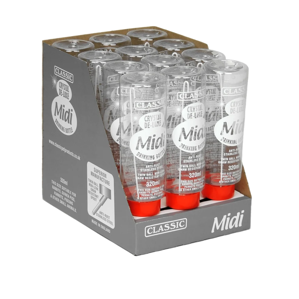 Sticlă de adăpare din plastic pentru rozătoare, 320 ml – Classic Crystal Deluxe - imagine 3