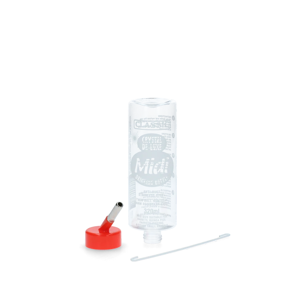 Sticlă de adăpare din plastic pentru rozătoare, 320 ml – Classic Crystal Deluxe - imagine 1