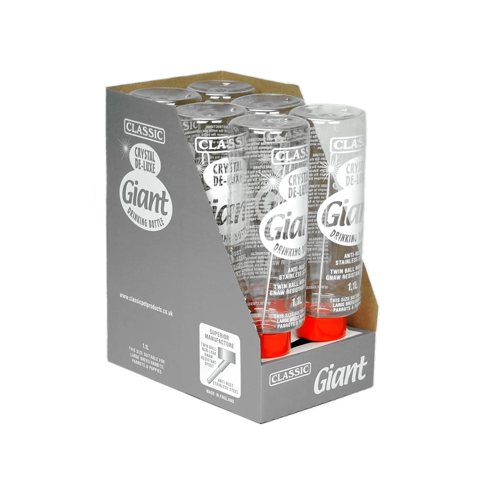 Sticlă de adăpare din plastic pentru rozătoare, 1100 ml – Classic Crystal Deluxe - imagine 3