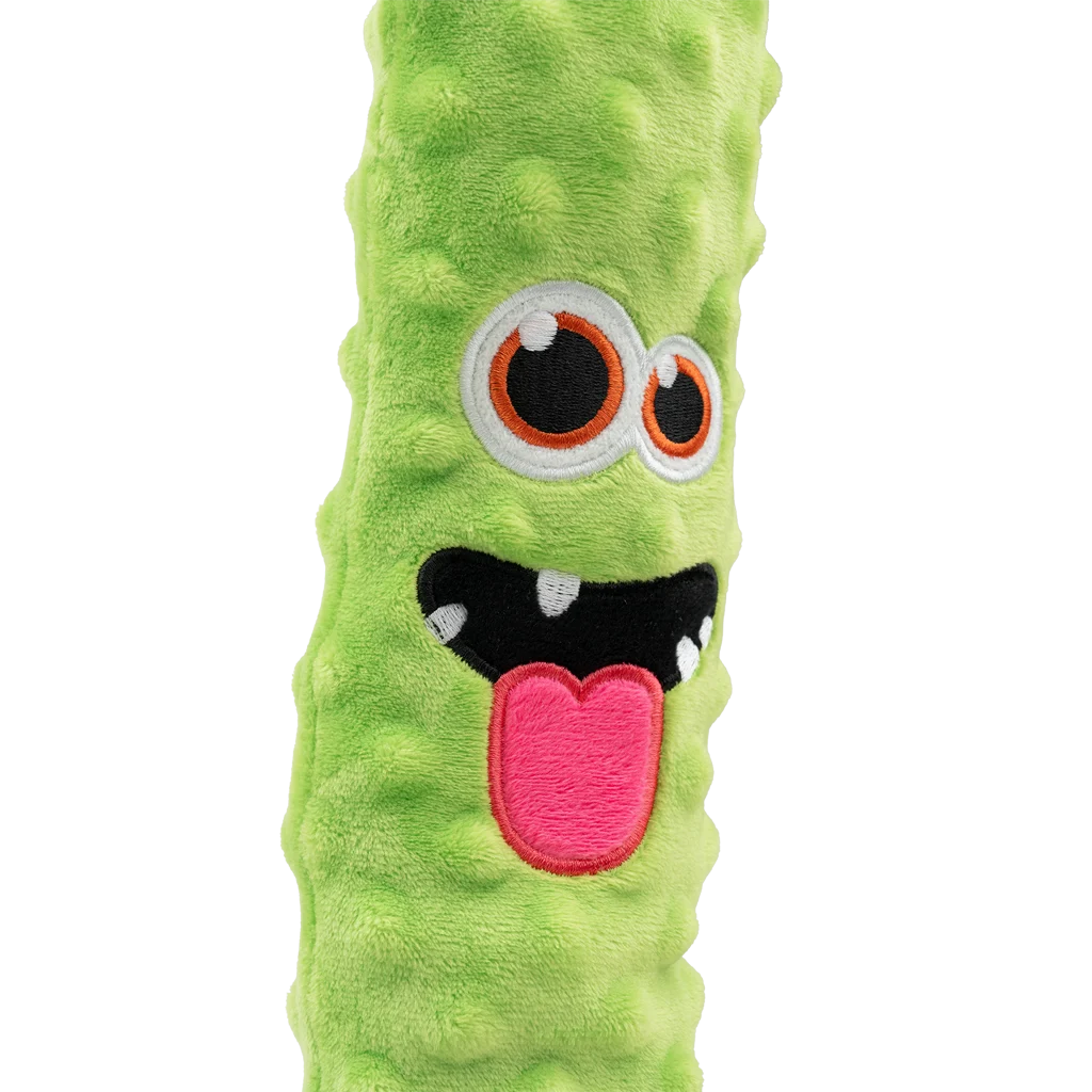 Jucărie mare de pluș pentru câini, cu 3 piuitoare, verde, 150 cm – Dog Comets Invaders XXL - imagine 5