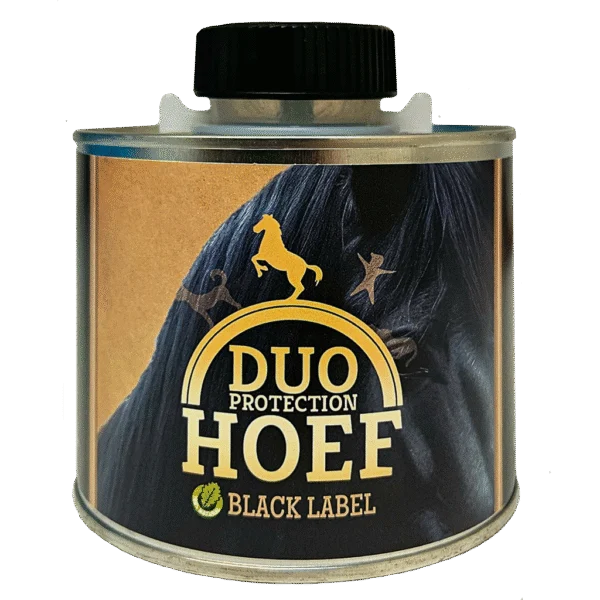 Produs negru pentru îngrijirea copitelor închise la culoare, 500 ml – Duo Protection Hoef Black Label