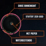 Minge de tenis pentru câini cu chiuitoare M, Ø 6 cm, verde, 3 bucăți – Dog Comets Neutron Star - imagine 5