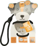 Ham pentru câine cu lesă din frânghie, negru – model Easy Walk cu mâner