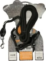Ham cu lesă din frânghie pentru câini, negru, Regular 345 cm – Easy Walk, model cu lesă purtată pe umăr - imagine 2