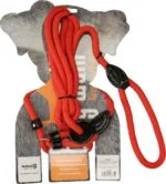 Ham pentru câini cu lesă din frânghie, roșu – model de mână Easy Walk - imagine 2