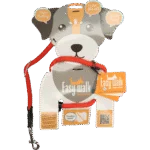 Ham cu lesă din frânghie pentru câini, Roșu, Mini 300 cm – Easy Walk, model cu prindere pe umăr