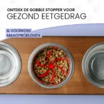 Insert antinghițire rapidă pentru bolul de hrană al câinilor, cu ventuze, albastru M, diametrul bazei 11,5 cm – Eat Slow Live Longer Gobble Stopper - imagine 4