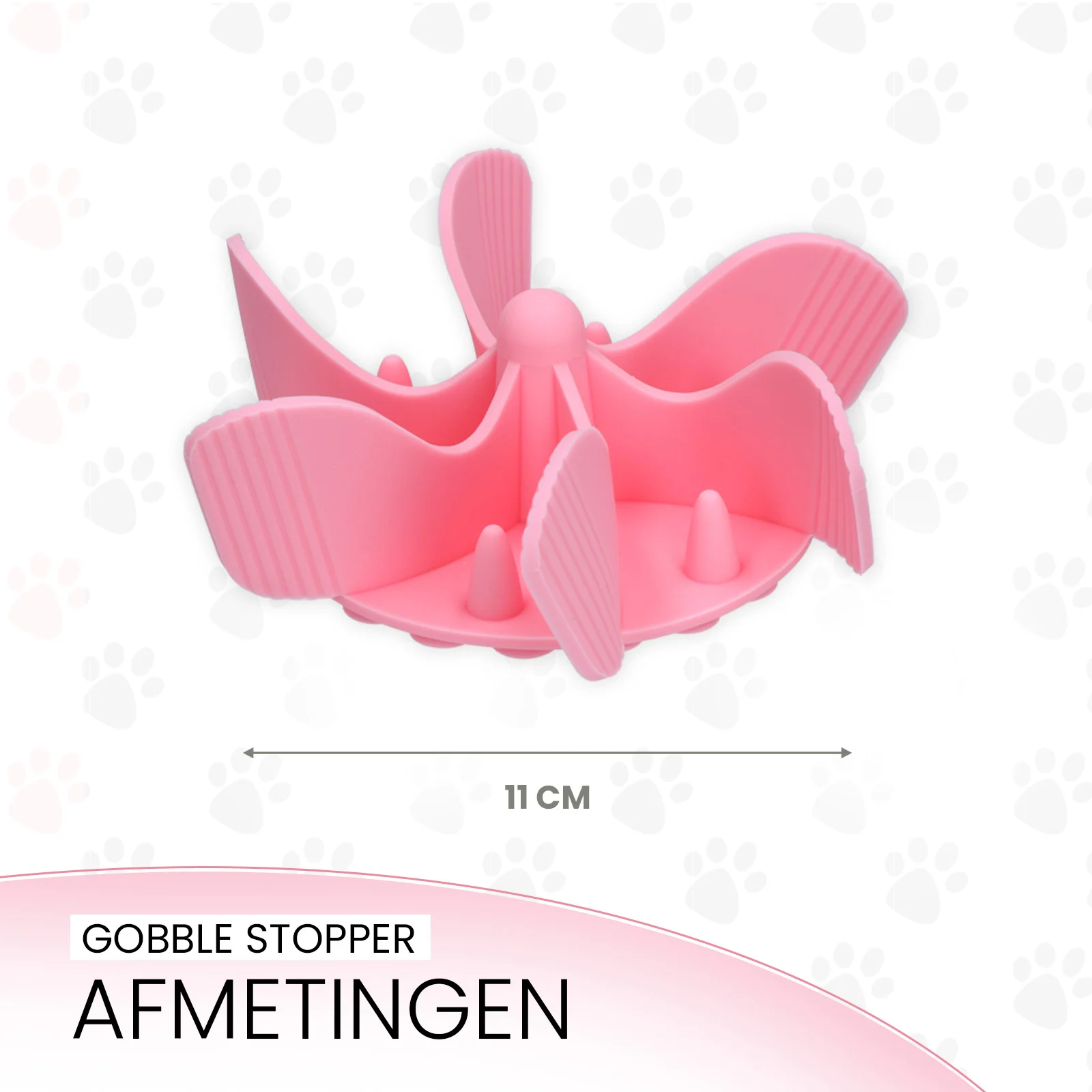 Piesă de inserție antiînfulecare din silicon pentru câini, cu ventuze, M, diametrul fundului 11,5 cm, roz – Eat Slow Live Longer Gobble Stopper - imagine 5