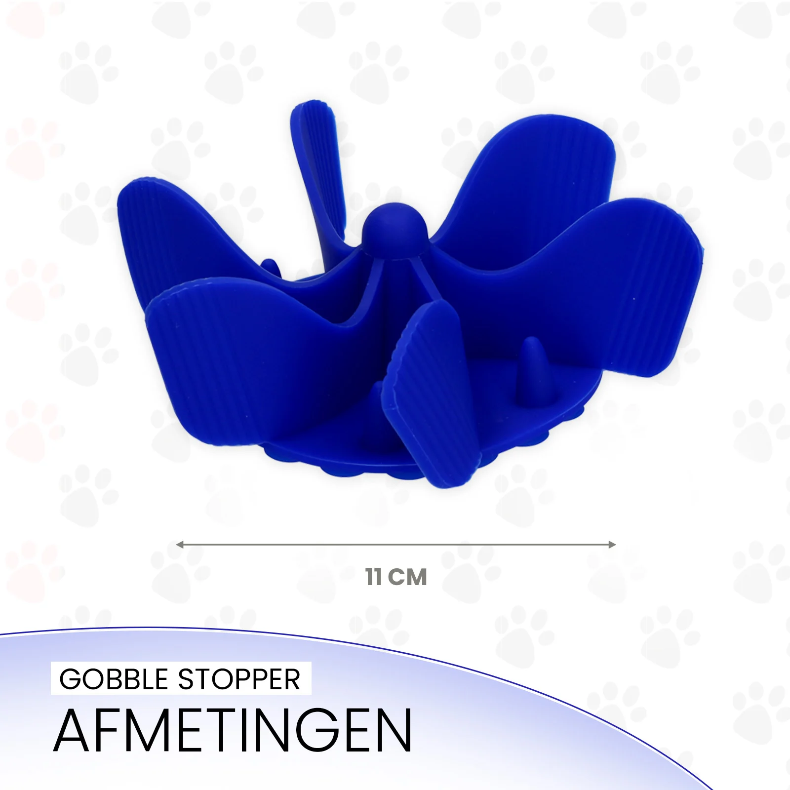 Insert antinghițire rapidă pentru bolul de hrană al câinilor, cu ventuze, albastru M, diametrul bazei 11,5 cm – Eat Slow Live Longer Gobble Stopper - imagine 5