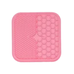 Covoraș de lins pentru câini cu 2 modele și ventuze, 21 x 21 cm, roz – Eat Slow Live Longer Lick Mat Duo M - imagine 2