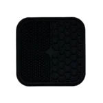 Covoraș de lins pentru câini cu proeminențe și model tip fagure, 21 x 21 cm, gri – Eat Slow Live Longer Lick Mat Duo M - imagine 2