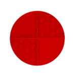 Covoraș rotund de lins cu compartimente adânci, roșu, ø 21 cm – Eat Slow Live Longer Lick Mat Dimensions Circle - imagine 2