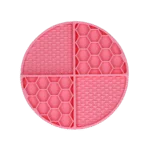 Covoraș rotund de lins cu compartimente adânci, roz, ø 21 cm – Eat Slow Live Longer Lick Mat Dimensions Circle - imagine 3