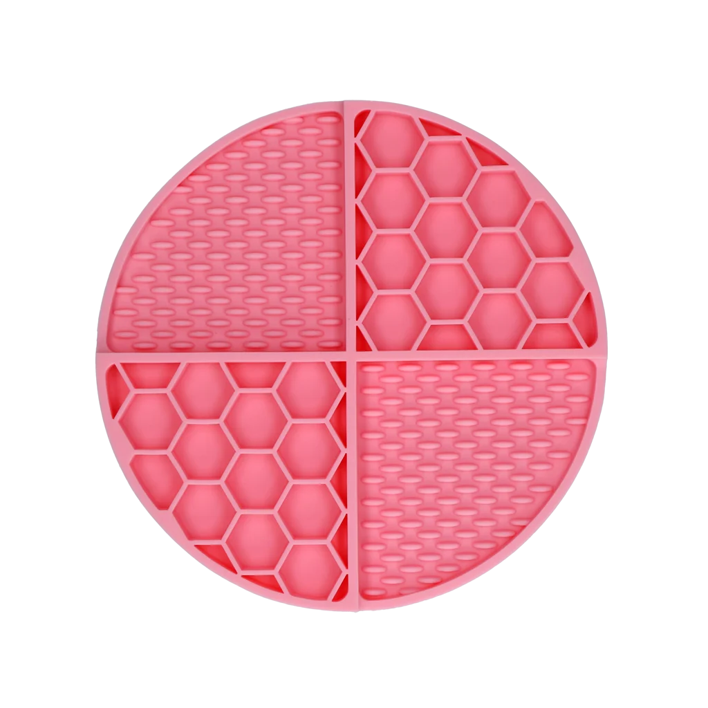 Covoraș rotund de lins cu compartimente adânci, roz, ø 21 cm – Eat Slow Live Longer Lick Mat Dimensions Circle - imagine 3