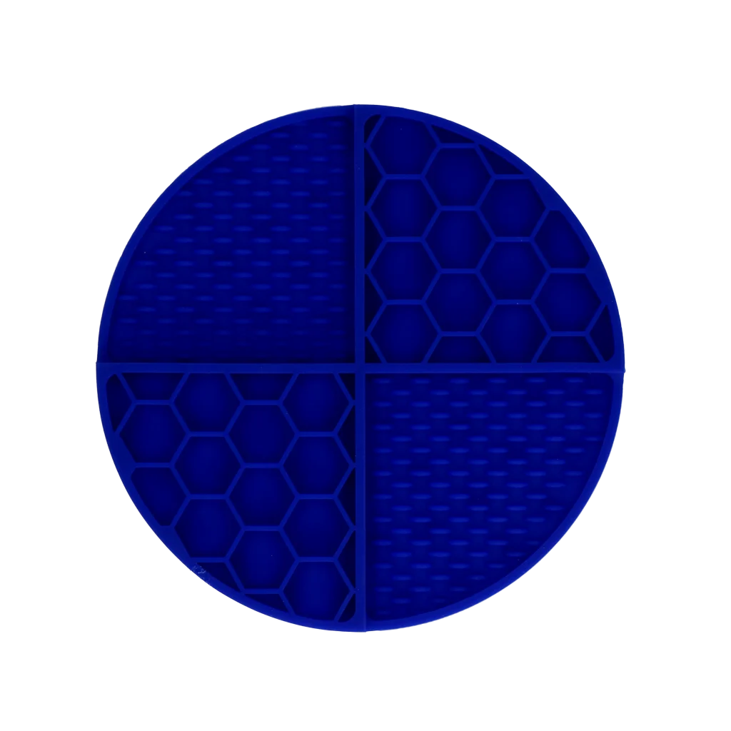 Covoraș rotund de lins cu compartimente adânci, albastru, ø 21 cm – Eat Slow Live Longer Lick Mat Dimensions Circle - imagine 2