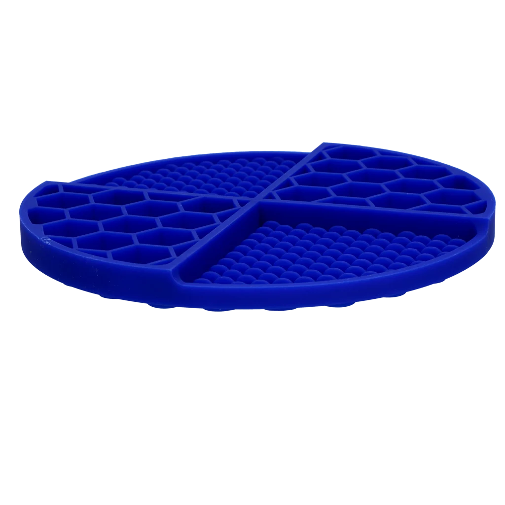 Covoraș rotund de lins cu compartimente adânci, albastru, ø 21 cm – Eat Slow Live Longer Lick Mat Dimensions Circle - imagine 3