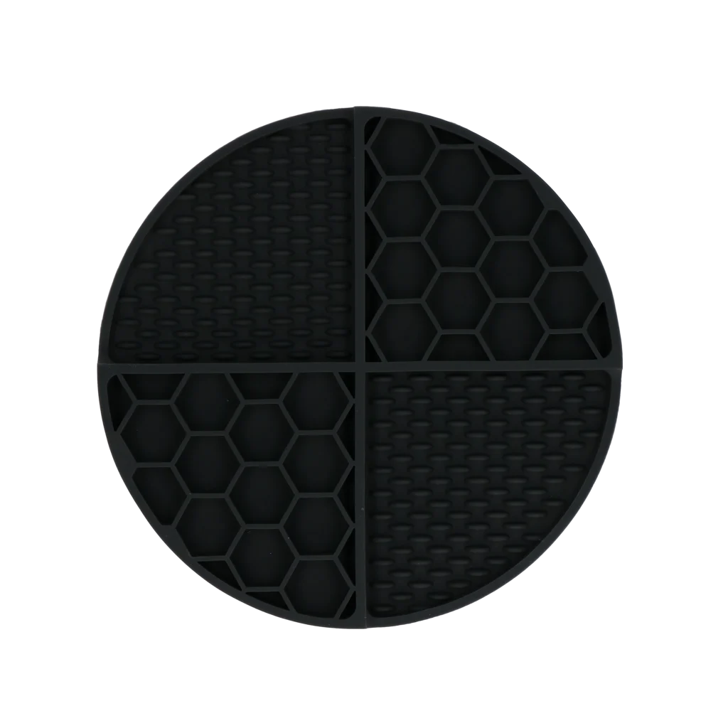 Covoraș rotund de lins cu compartimente adânci, gri, ø 21 cm – Eat Slow Live Longer Lick Mat Dimensions Circle - imagine 2