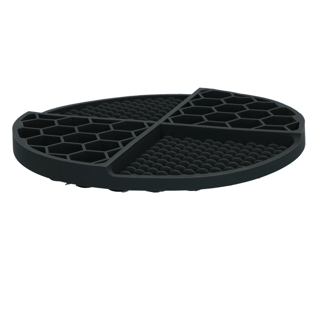 Covoraș rotund de lins cu compartimente adânci, gri, ø 21 cm – Eat Slow Live Longer Lick Mat Dimensions Circle - imagine 3