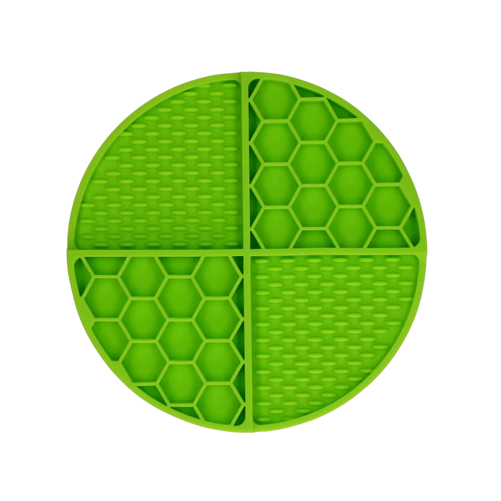 Covoraș rotund de lins cu buzunare adânci, verde, ø 21 cm – Eat Slow Live Longer Lick Mat Dimensions Circle - imagine 2