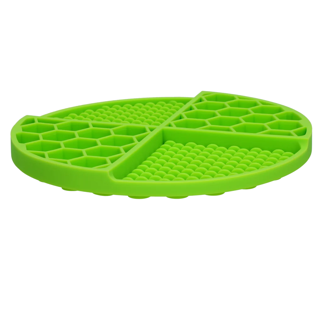 Covoraș rotund de lins cu buzunare adânci, verde, ø 21 cm – Eat Slow Live Longer Lick Mat Dimensions Circle - imagine 3
