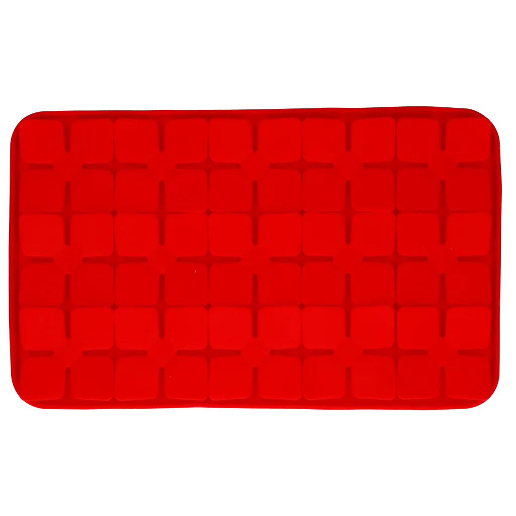 Covoraș de lins pentru câini, cu clapete în formă de floare și ventuze, 21 x 34 cm, roșu – Eat Slow Live Longer Lick Mat Dimensions Flower - imagine 2