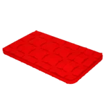 Covoraș de lins pentru câini, cu clapete în formă de floare și ventuze, 21 x 34 cm, roșu – Eat Slow Live Longer Lick Mat Dimensions Flower - imagine 3