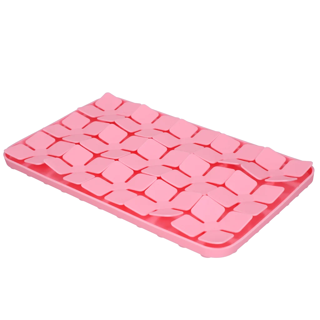 Covoraș de lins pentru câini, cu petale în formă de flori și ventuze, 21 x 34 cm, roz – Eat Slow Live Longer Lick Mat Dimensions Flower - imagine 3