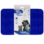 Covoraș de lins pentru câini cu petale în formă de flori și ventuze, 21 x 34 cm, albastru – Eat Slow Live Longer Lick Mat Dimensions Flower