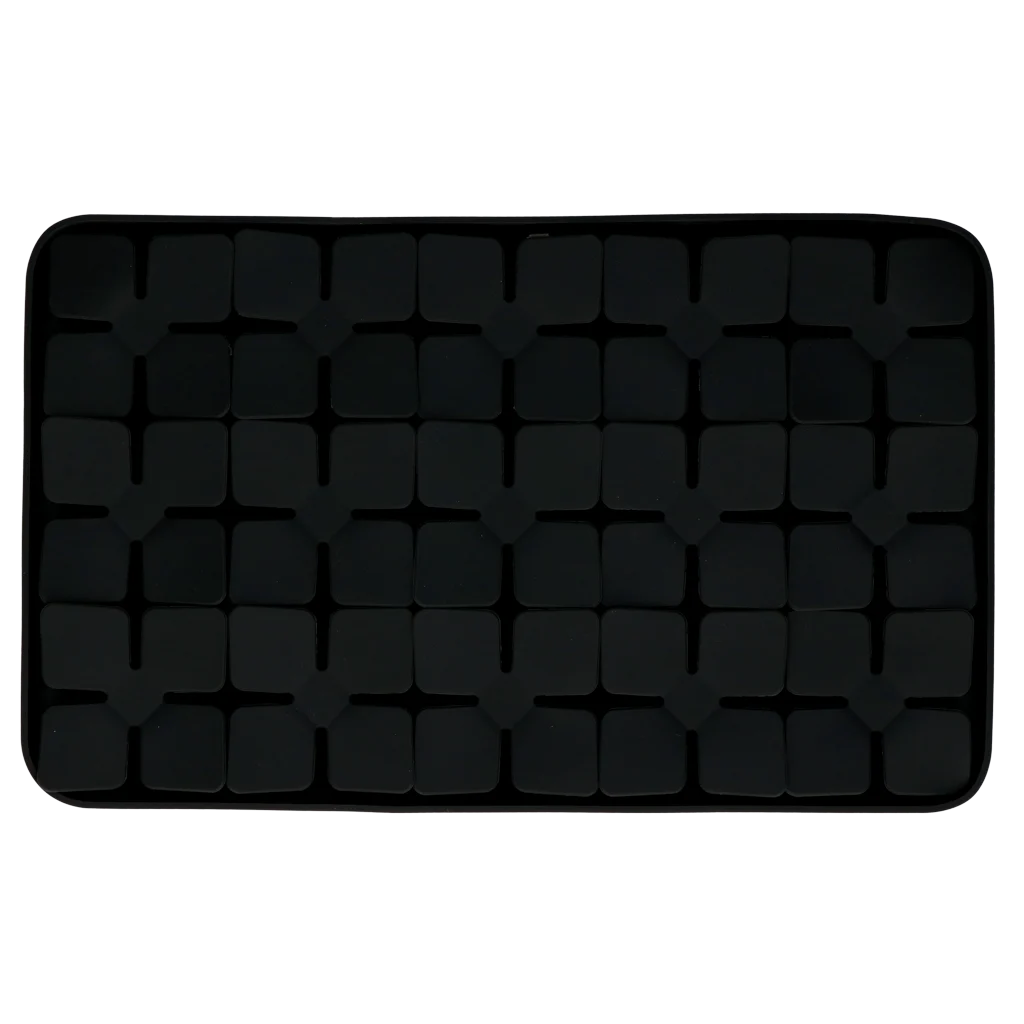 Covoraș de lins pentru câini cu clapete în formă de floare și ventuze, 21 x 34 cm, gri – Eat Slow Live Longer Lick Mat Dimensions Flower - imagine 2