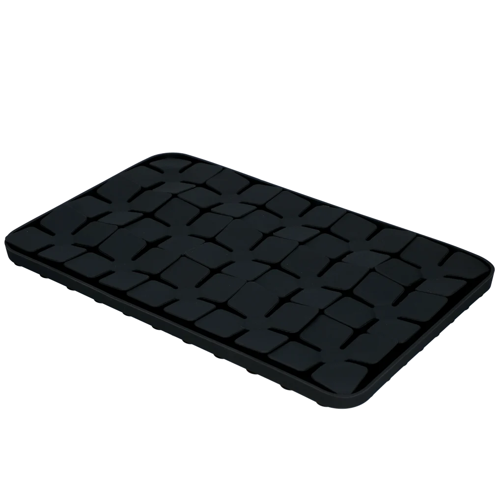 Covoraș de lins pentru câini cu clapete în formă de floare și ventuze, 21 x 34 cm, gri – Eat Slow Live Longer Lick Mat Dimensions Flower - imagine 3