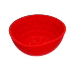 Bol antiînfulecare pentru câini cu suprafață de lins, roșu, 17 cm – Eat Slow Live Longer Lick Mat Wobble Bowl - imagine 3