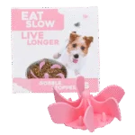 Inserție antiînfulecare din silicon pentru câini, cu ventuze, S, diametrul bazei 9,5 cm, roz – Eat Slow Live Longer Gobble Stopper