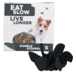 Inserție antiînfulecare pentru bolul câinelui, cu ventuze, gri S, diametru la bază 9,5 cm – Eat Slow Live Longer Gobble Stopper