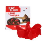 Insert cu ventuze pentru bolul de hrană al câinilor, roșu, M, diametrul bazei 11,5 cm – Eat Slow Live Longer Gobble Stopper