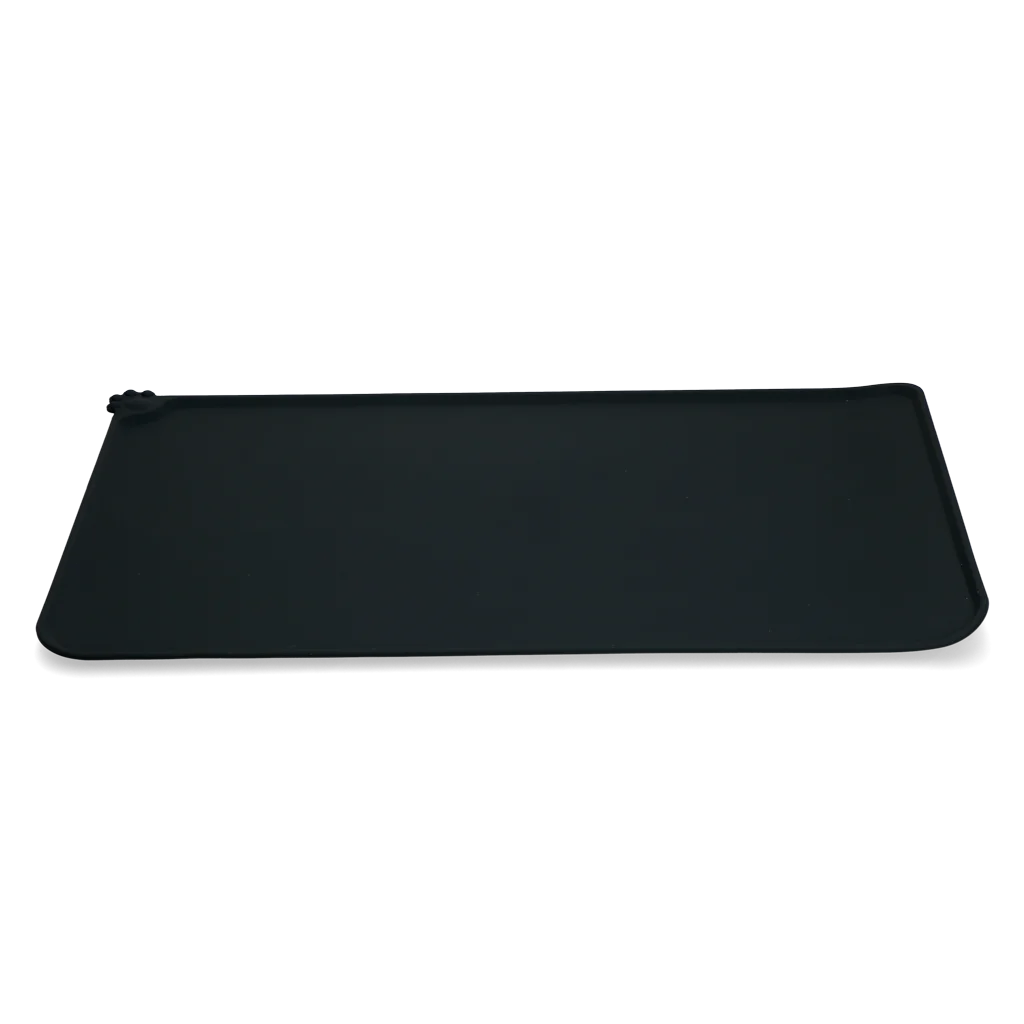 Covoraș din silicon pentru boluri, cu margine ridicată, S 30 x 48 cm, gri – Eat Slow Live Longer Spill Mat - imagine 3