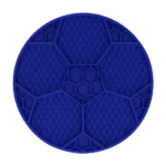 Covoraș de lins pentru câini, cu model de minge de fotbal și ventuze, Ø 22 cm, Albastru – Eat Slow Live Longer Lick Mat Soccer Ball - imagine 2