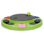 Puzzle pentru câini pentru boabe și recompense, cu piciorușe antiderapante – Eat Slow Live Longer Puzzle Circle - imagine 3