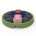 Puzzle pentru câini cu compartimente glisante, pentru crochete și gustări – Eat Slow Live Longer Puzzle Disc - imagine 2